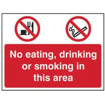 NO EATING, NO DRINKING, NOSMOKING- RPVC (600 X 450MM)