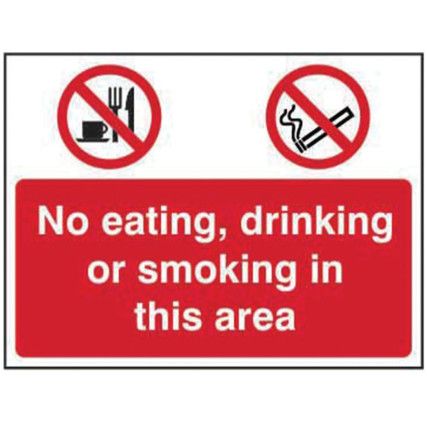 NO EATING, NO DRINKING, NOSMOKING- SAV (600 X 450MM)