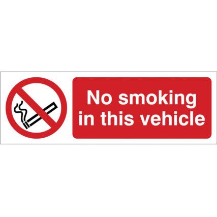 NO SMOKING IN THIS VEHICLE -SAV(150 X 50MM)