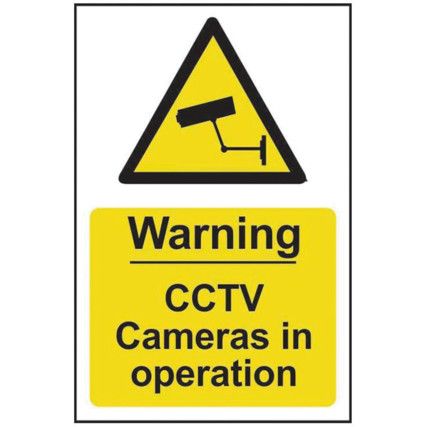 WARNING CCTV CAMERAS IN OPERATION- PYC (200 X 300MM)