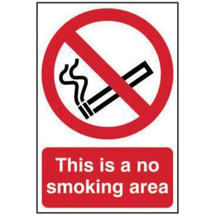 THIS IS A NO SMOKING AREA -CLG(200 X 300MM)