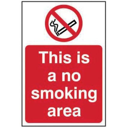 THIS IS A NO SMOKING AREA -SAV(400 X 600MM)