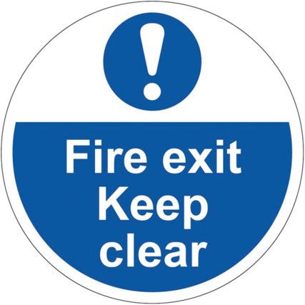 400MM DIA. FIRE EXIT KEEP CLEARFLOOR GRAPHIC