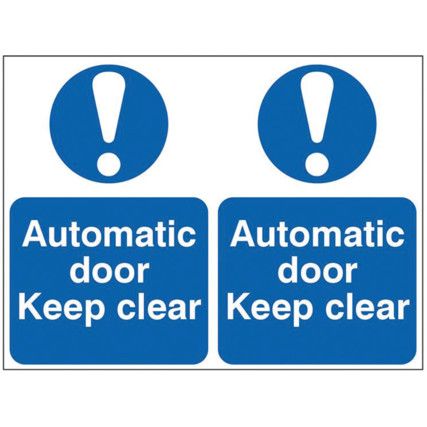 AUTOMATIC DOOR KEEP CLEAR -PVC(300 X 200MM)