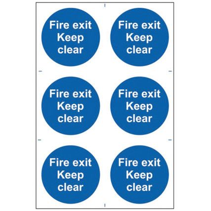 FIRE EXIT KEEP CLEAR - PVC (200X300MM)