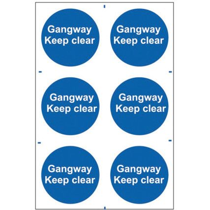 GANGWAY KEEP CLEAR - PVC (200X300MM)