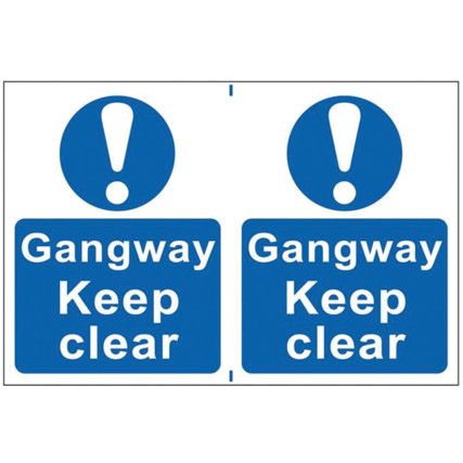 GANGWAY KEEP CLEAR - PVC (300X200MM)