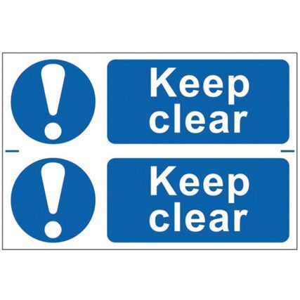 KEEP CLEAR - PVC (300 X 200MM) 