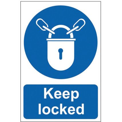 KEEP LOCKED - PVC (200 X 300MM)