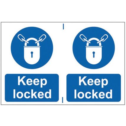 KEEP LOCKED - PVC (300 X 200MM) 