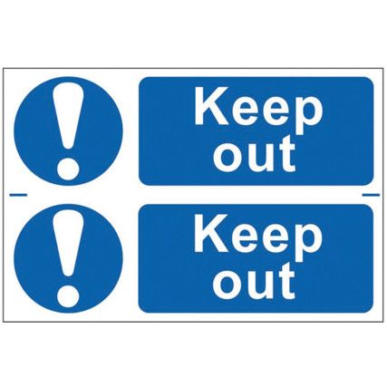 KEEP OUT - PVC (300 X 200MM) 