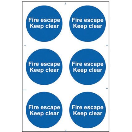 FIRE ESCAPE KEEP CLEAR - PVC (200X 300MM)