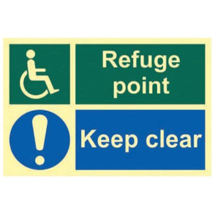 REFUGE POINT KEEP CLEAR - PHO(300X 200MM)