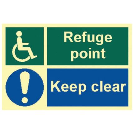 REFUGE POINT KEEP CLEAR- PHS(300X 200MM)