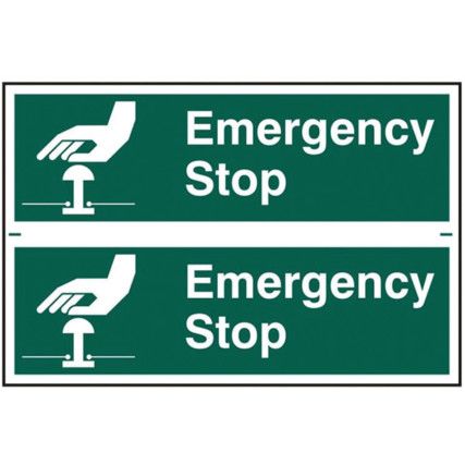 EMERGENCY STOP - PVC (300 X200MM)