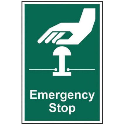 EMERGENCY STOP - RPVC (200X300MM)