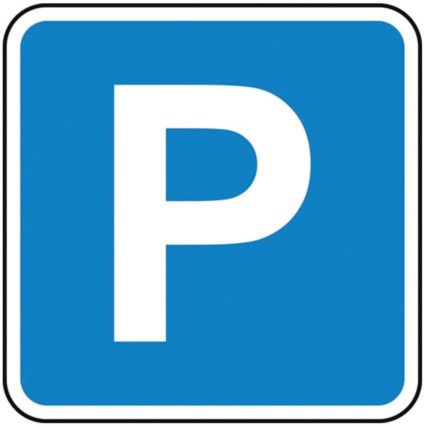 480 X 480MM DIBOND 'P -PARKING'ROAD SIGN (WITH CHANNEL)