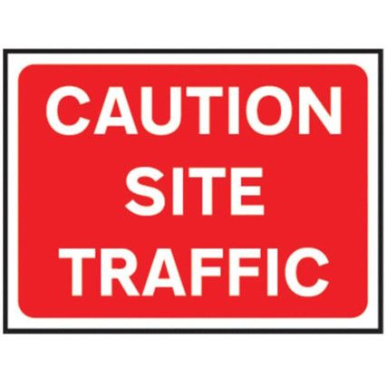 600 X 450MM Ã‚Â TEMPORARY SIGN &FRAME - CAUTION SITE TRAFFIC