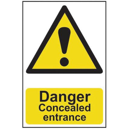 DANGER CONCEALED ENTRANCE -PVC(200 X 300MM)