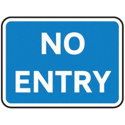 600 X 450MM DIBOND 'NO ENTRY'ROAD SIGN (WITH CHANNEL)