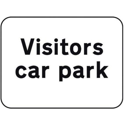 600 X 450MM DIBOND 'VISITORS CAR PARK' ROAD SIGN (WITHOUT CHANNEL)