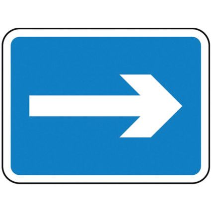 600 X 450MM DIBOND ARROW RIGHTROAD SIGN (WITH CHANNEL)