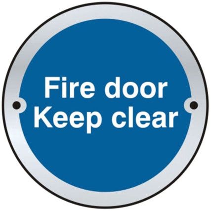 FIRE DOOR KEEP CLEAR DOOR DISC -SAA (75MM DIA.)