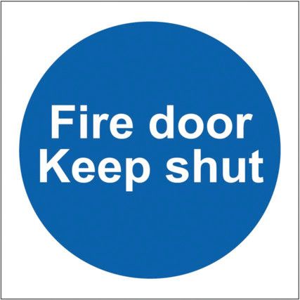 FIRE DOOR KEEP SHUT (MULTIPACKOF10) - PVC (70 X 70MM)