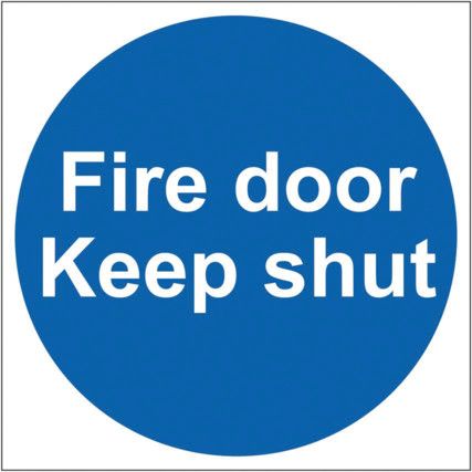 FIRE DOOR KEEP SHUT (MULTIPACKOF10) - SAV (100 X 100MM)