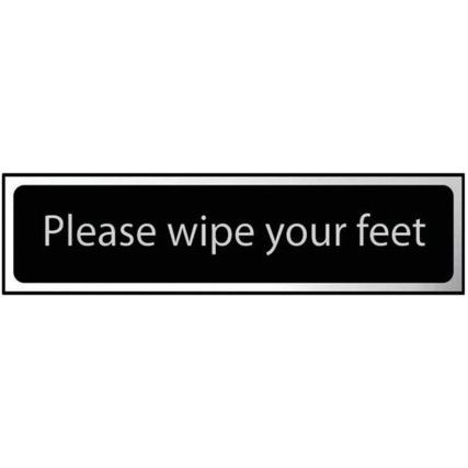 PLEASE WIPE YOUR FEET - CHR (200X50MM)