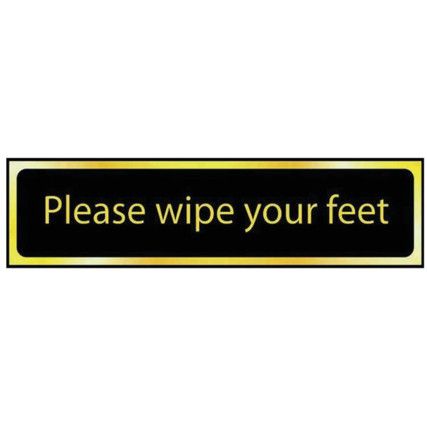 PLEASE WIPE YOUR FEET - POL (200X50MM)