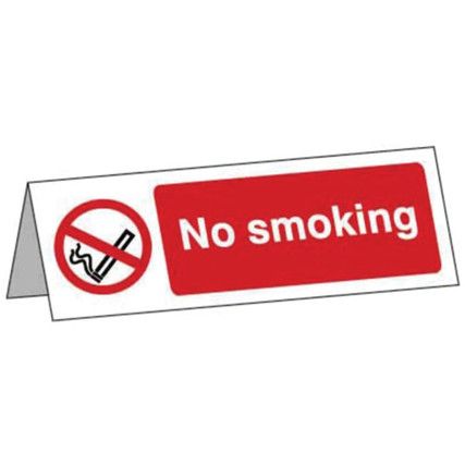 NO SMOKING DESK SIGN - RPVC (150X50MM)