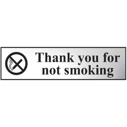 THANK YOU FOR NOT SMOKING -CHR(200 X 50MM)