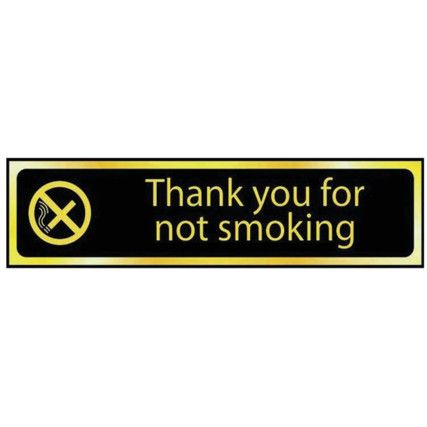 THANK YOU FOR NOT SMOKING -POL(200 X 50MM)