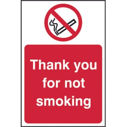 THANK YOU FOR NOT SMOKING -SAV(200 X 300MM)