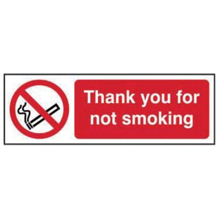 THANK YOU FOR NOT SMOKING -SAV(300 X 100MM)