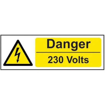 DANGER 230 VOLTS - SAV (300 X100MM)