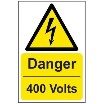 DANGER 400 VOLTS - SAV (200X300MM)