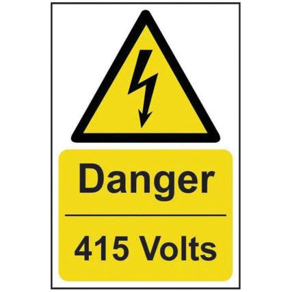 DANGER 415 VOLTS - RPVC (200X300MM)