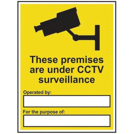 THESE PREMISES ARE UNDER CCTV SURVEILLANCE - RPVC (300 X 400MM)