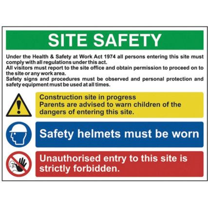 SITE SAFETY COMPOSITE -CORREX(800 X 600MM)