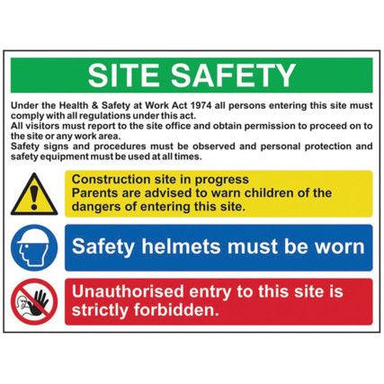 SITE SAFETY COMPOSITE -FOAMEX(800 X 600MM)