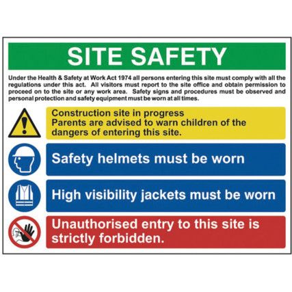 SITE SAFETY COMPOSITE - RPVC(800X 600MM)