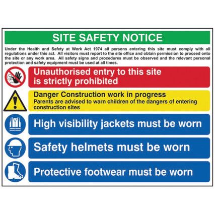 SITE SAFETY COMPOSITE - RPVC(800X 600MM)