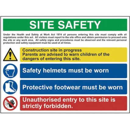 SITE SAFETY COMPOSITE - RPVC(800X 600MM)