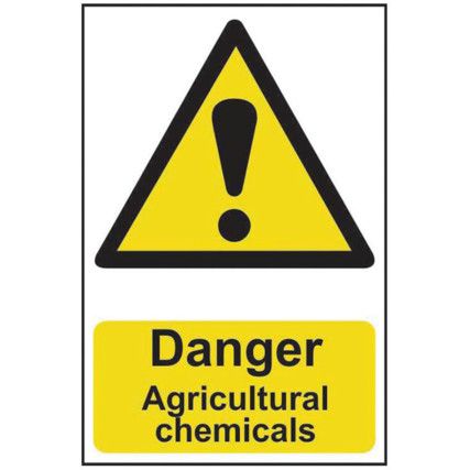 DANGER AGRICULTURAL CHEMICALS -PVC (200 X 300MM)