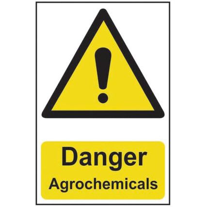 DANGER AGROCHEMICALS - PVC (200X300MM)