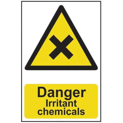 DANGER IRRITANT CHEMICALS -PVC(200 X 300MM)