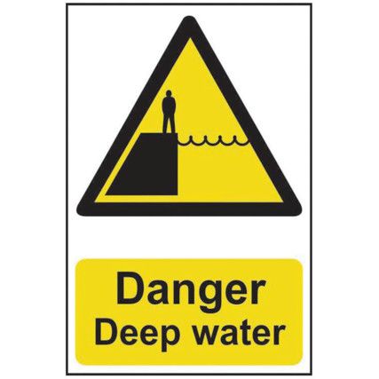 DANGER DEEP WATER - PVC (200X300MM)