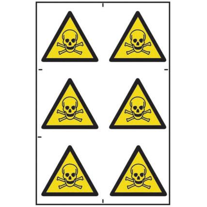 DANGER OF DEATH SYMBOLS - PVC(200X 300MM)